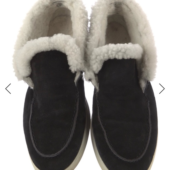 Women's Black Ankle Boots with Shearling Lining - Picture 1 of 4